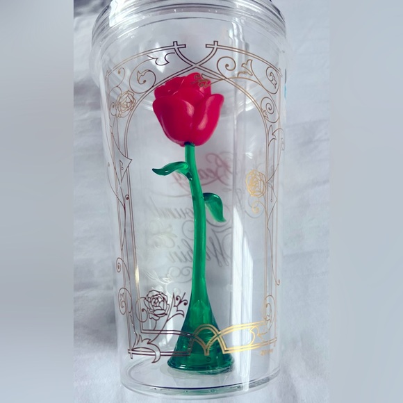 Beauty and the Beast with Rose Reusable Cup - Picture 7 of 7